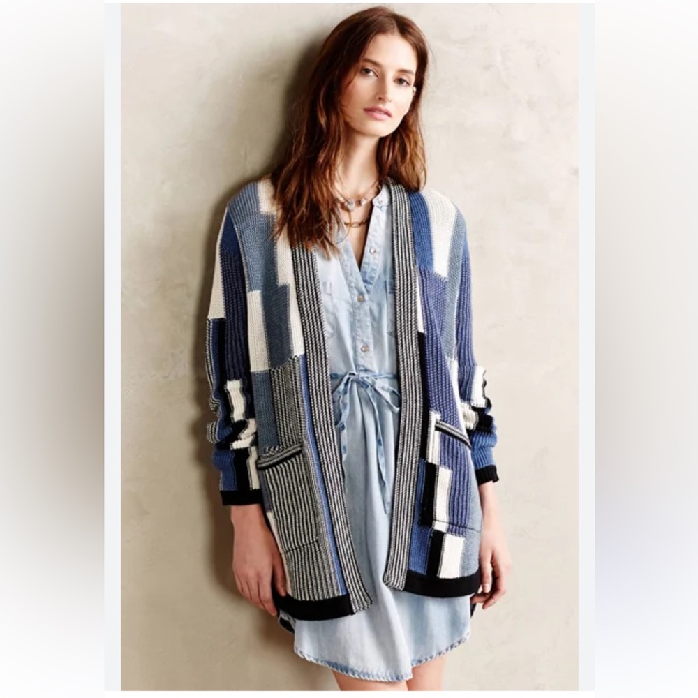 Sparrow Long Patchwork Cardigan